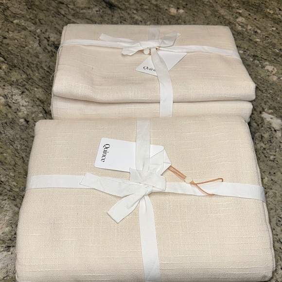 NWT Quince Cotton Slub Natural Curtains Set Of 2 Panels 48"x 96" Retail $110 Q22 - Picture 10 of 10